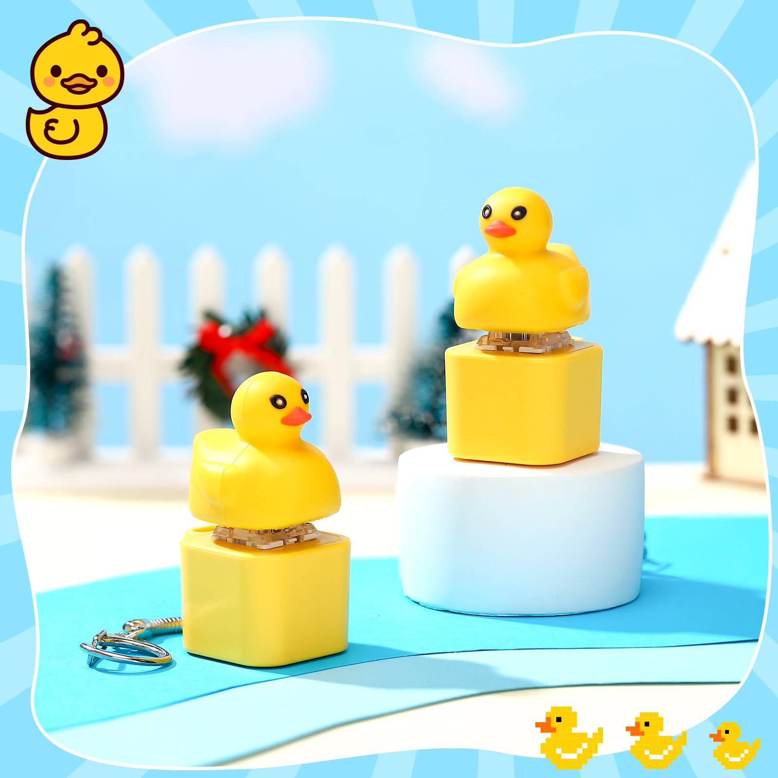 Snapklik.com : Simgoing 1 Pcs Quacking Duck Keychain Fidget Toy ...
