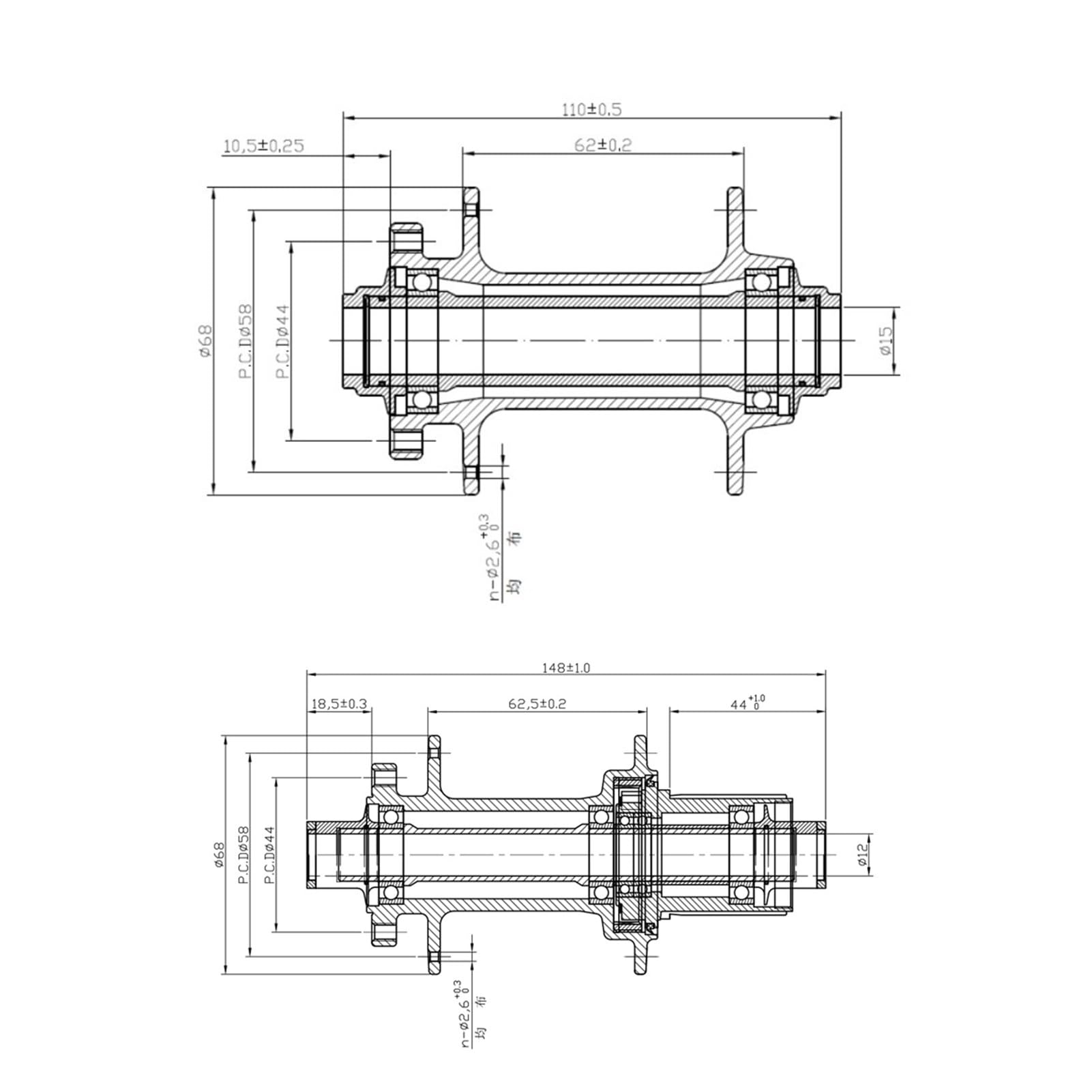 Boost rower górski 28/32/36 otworów z przodu piasta tylna 15 x 110 mm/12 x 148 mm do 8/9/10/11 prędkości