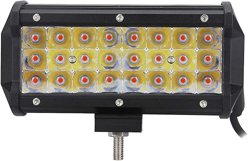 Miniatura 2 de Auxmotec Barra de luz LED roja todoterreno de 36 W, 7 pulgadas, luces de trabajo para conducción localizada, cápsulas, impermeables, para
