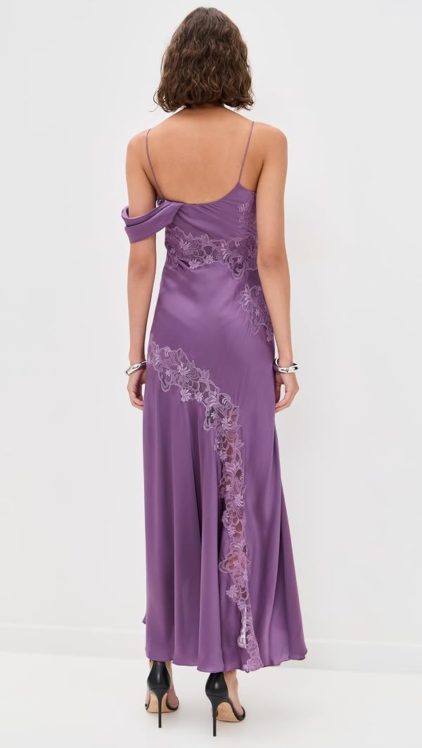 AMUR Women's Reese Cascade Lace Gown, Violet Daze, 4 by AMUR - Image 3