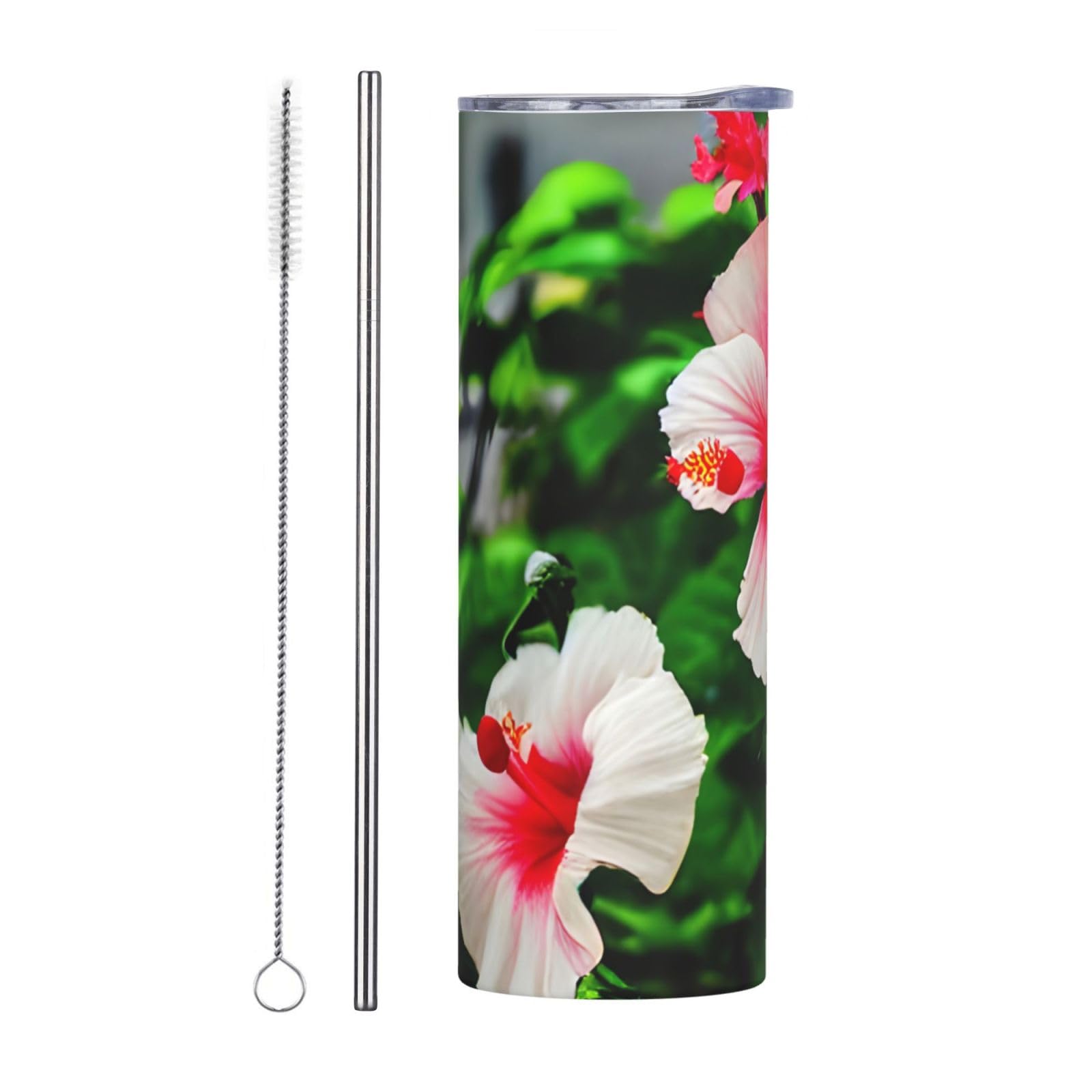 Gobelet Isotherme De 591 Ml Avec Couvercle, Différentes Fleurs, Gobelet Isotherme En Acier Inoxydable, Tasse à Café Et Glace à Double Paroi Pour Voiture, Bureau, Maison