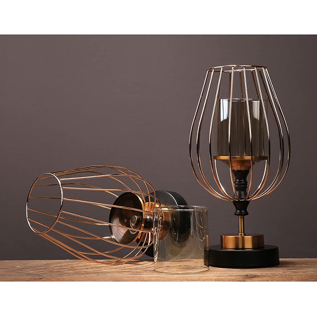 świecznik świecznik Świecznik Uchwyt Retro Candelabra Metal Candlestick, Stojak na świegiel Na Walentynki, Boże Narodzenie Wedding Party Decor ozdobny świecznik (Color : Large)