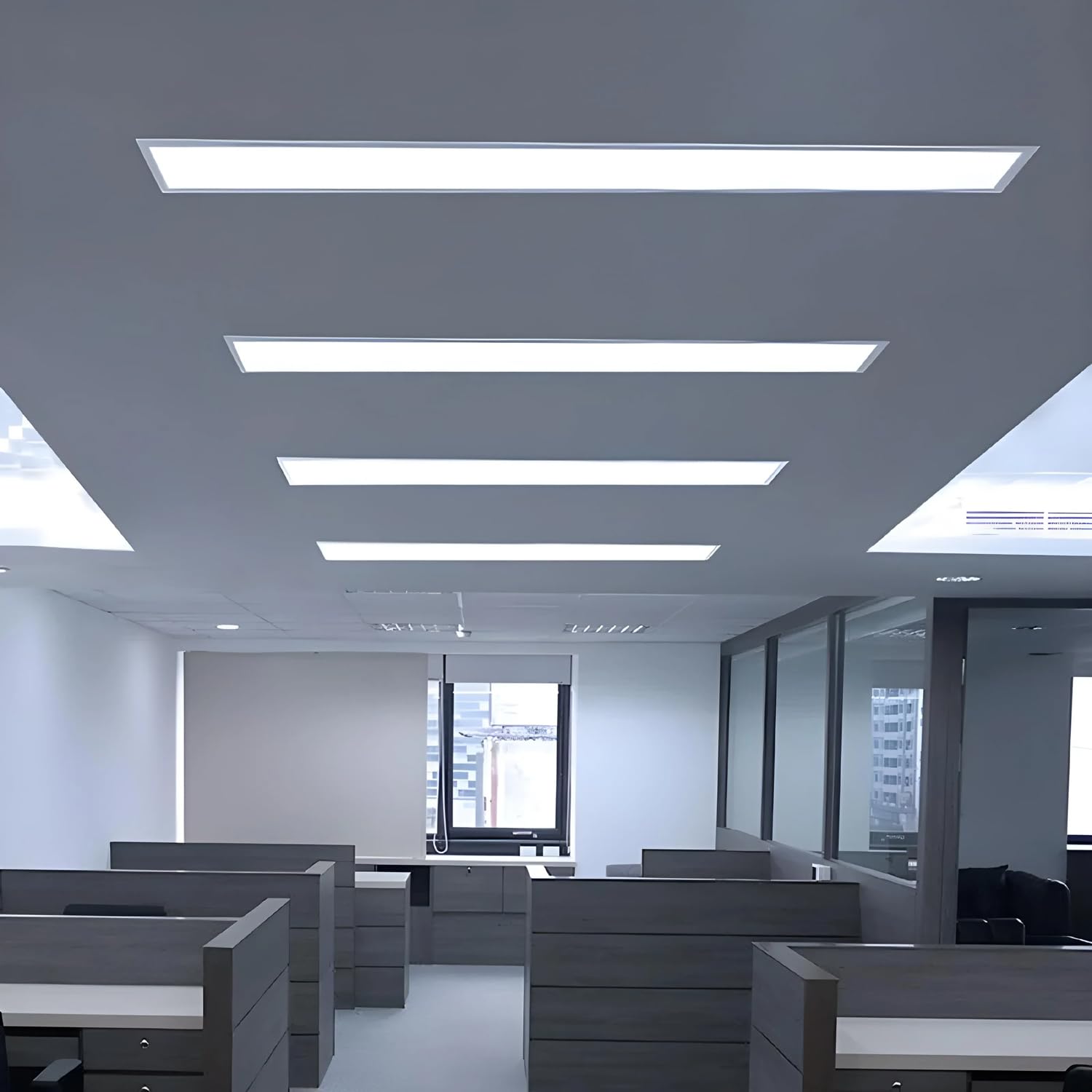 B·LED BARCELONA LED K5235-BC-10 Pannello LED Sottile per Soffitti Armstrong con Driver, Bianco Freddo, 4000 Lumen, 44 Watt, 60cm x 60cm