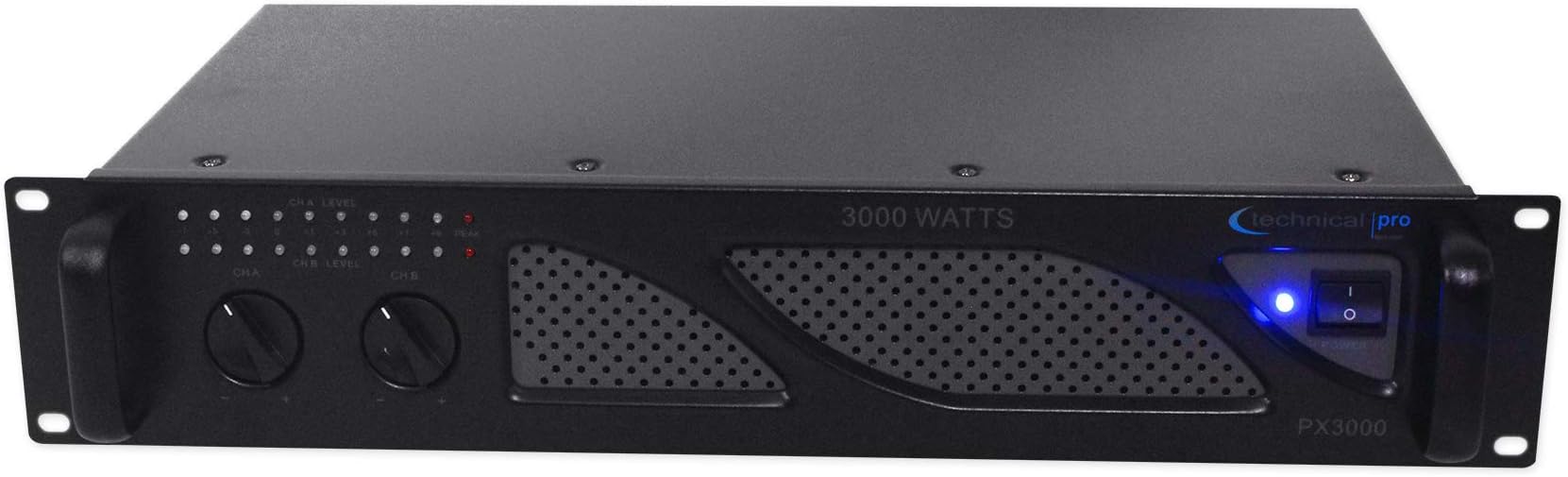 PX3000 Professional 2U 2-Channel 3000 Watt Power DJ Amplifier