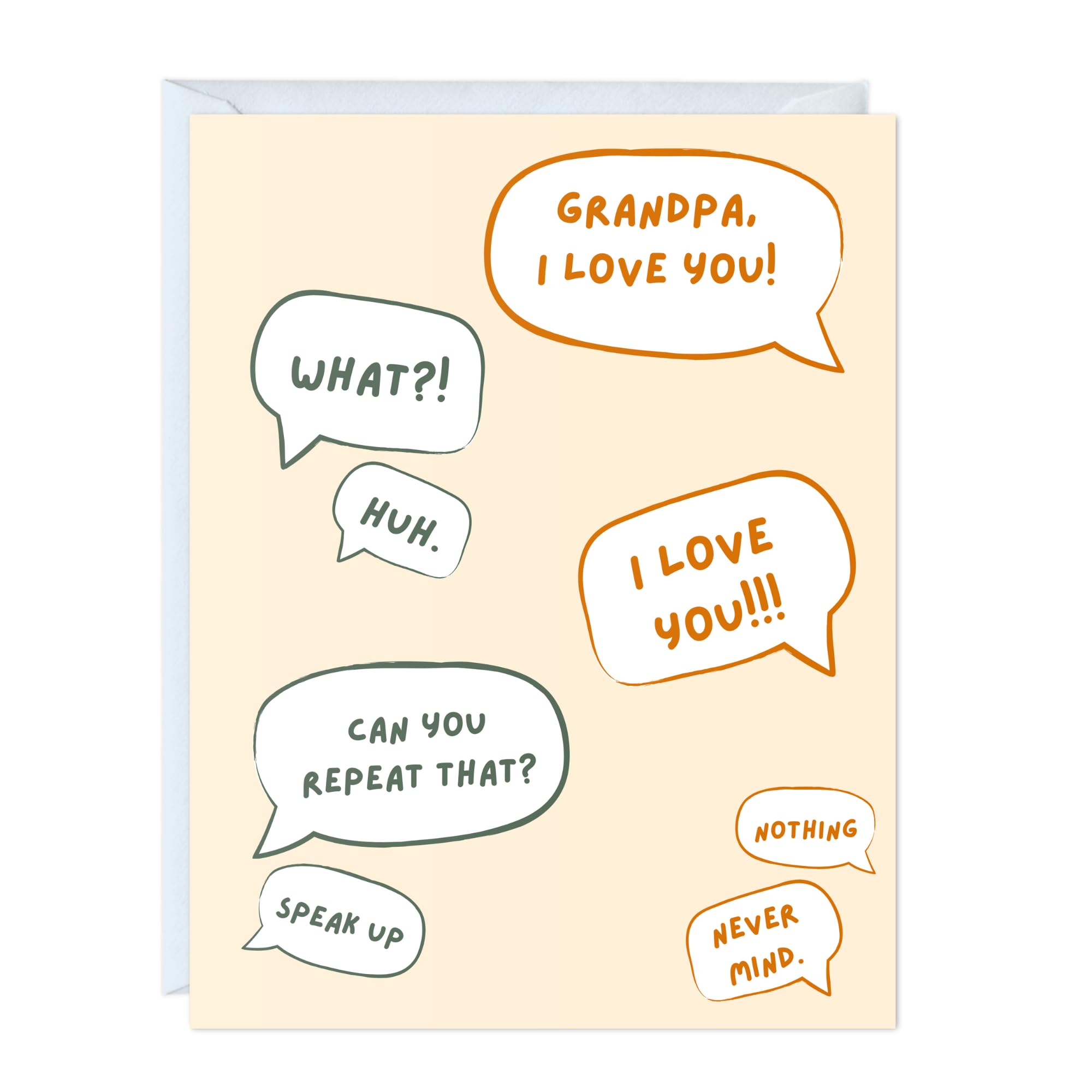 ALY LOU Grandfather Birthday Card For Grandpa, Thank you Greeting Card for Parents (Grandpa, I Love You! What? Huh? ...)