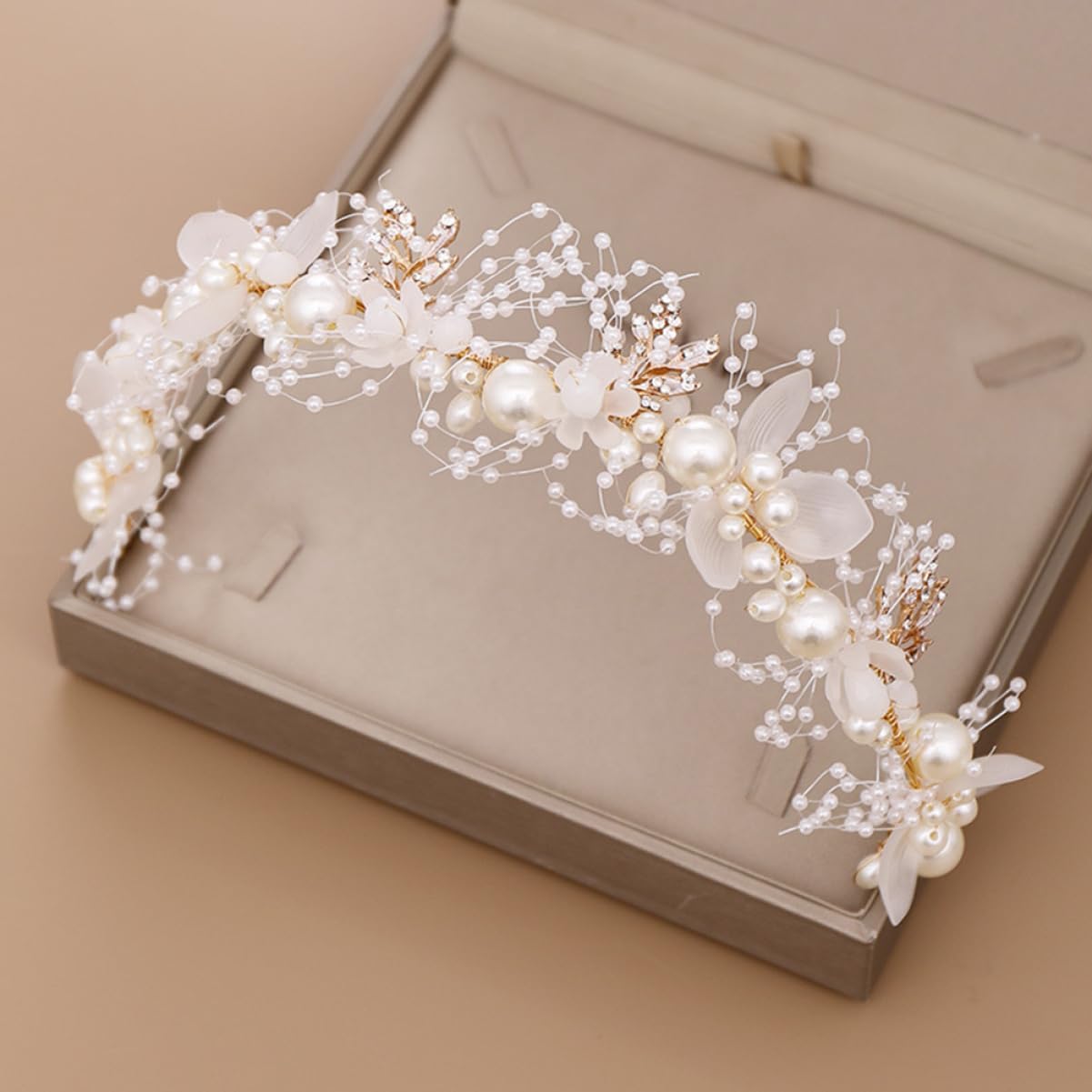 3 Piezas Banda De Pelo Nupcial Elegante Diadema De Tocado De Novia Cuentas De Diamantes De Imitación Para El Cabello Abalorios Mostacillas Niño Boda Cristal
