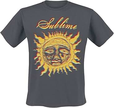 Amazon.com: Sublime T Shirt Yellow Sun Band Logo Official