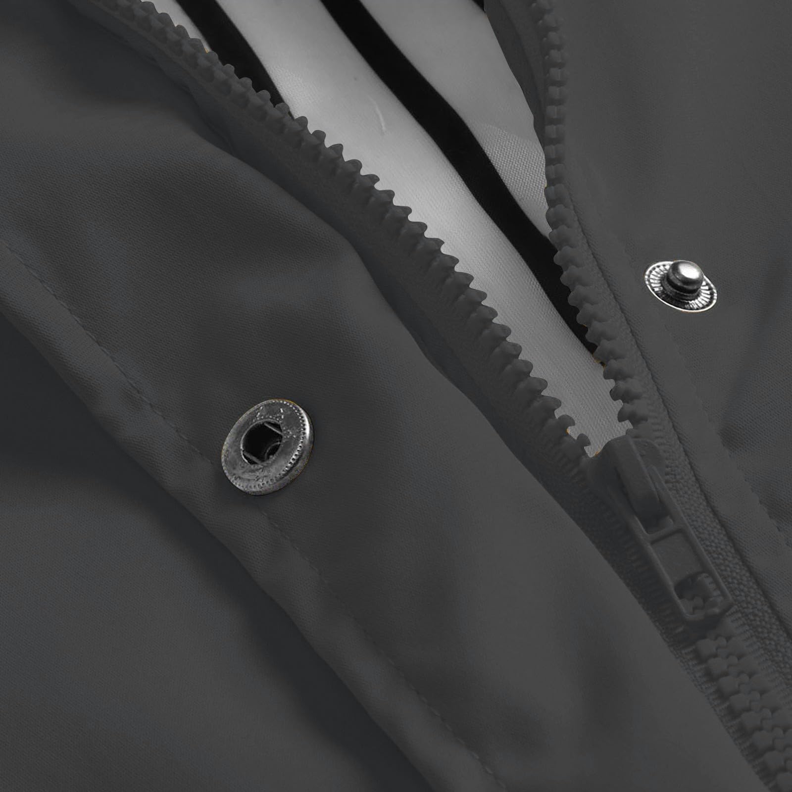 Veste Ski Femme Manteau Printemps Chaud Manteau Grande Taille Randonnée Imperméable Femme Fermeture Eclair Blouson Chic et Elegant Veste Extérieure avec Capuche et Poches, S 5XL