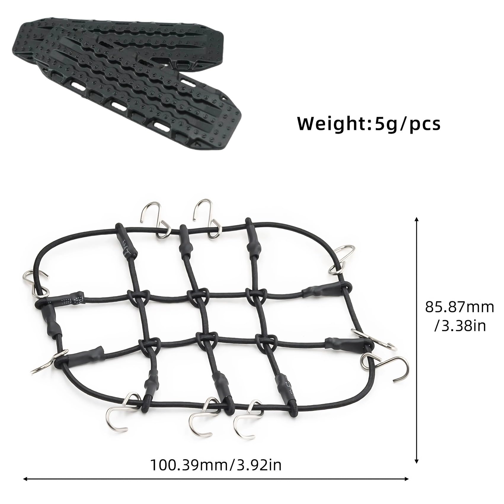 RC Crawler Car Decorazione per tetto 12 in 1, contenitore serbatoio, rete bagagli, pala, per Traxxas Desert Racer Slash Axial 1/18 TRX4M 1/24 SCX24
