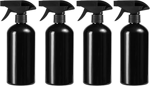 UUJOLY Botella pulverizadora de plástico de 17 onzas, botellas de spray vacías, recipiente transparente recargable para agua, aceites esenciales,