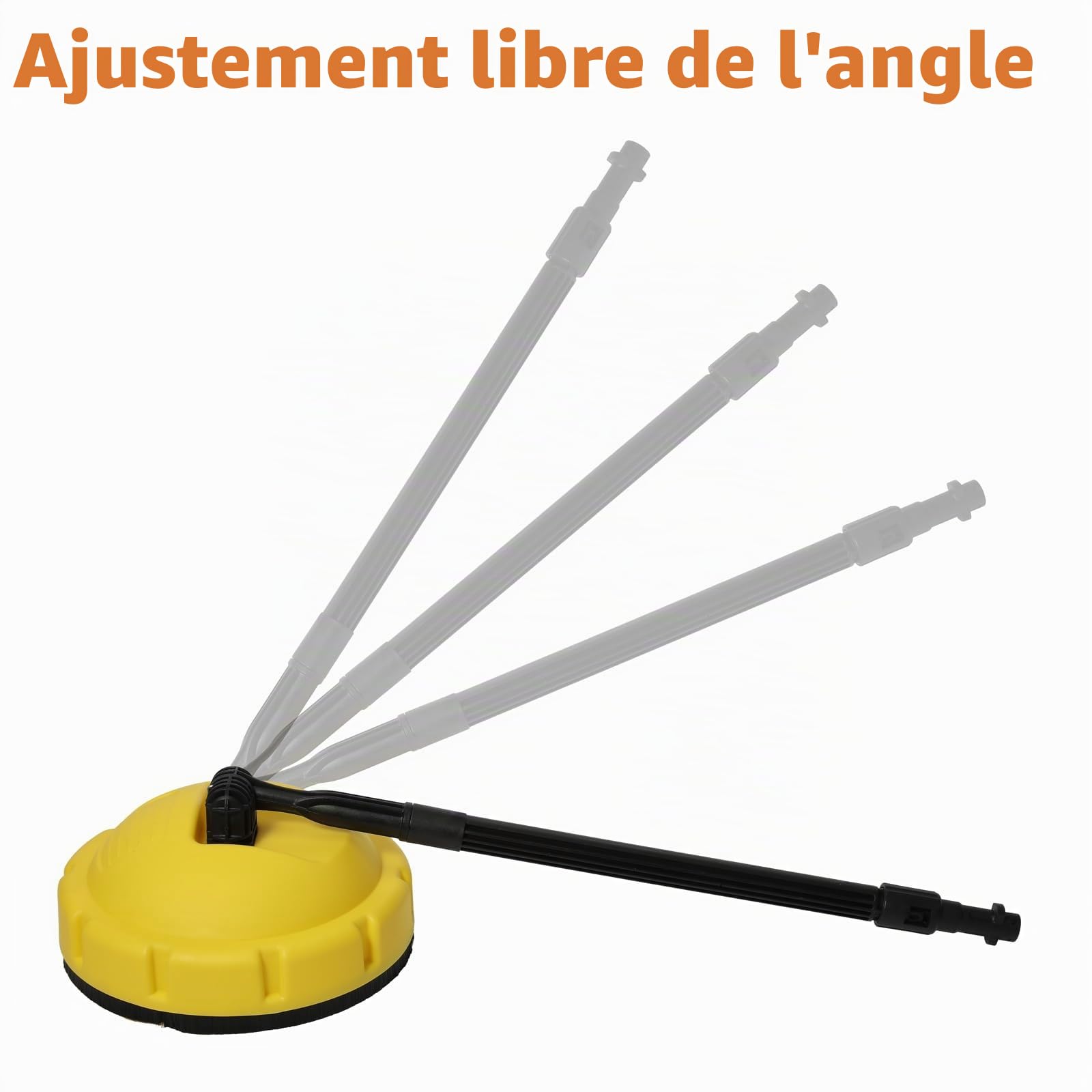Nettoyeur de Surface Haute Pression pour Karcher K1 K2 K3 K4 K5 K7,Nettoyeur de Terrasse Brosse Rotative,Accessoire de Nettoyage de Terrasse pour Nettoyeurs Haute Pression,Voiture,Jardin (1PCS)