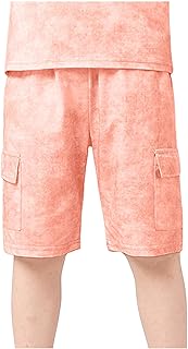 Pantalones para niños y niñas, pantalones cortos deportivos de verano de color sólido con cera teñida, pantalones recortados impresos, ropa para niños, pantalones cortos a cuadros