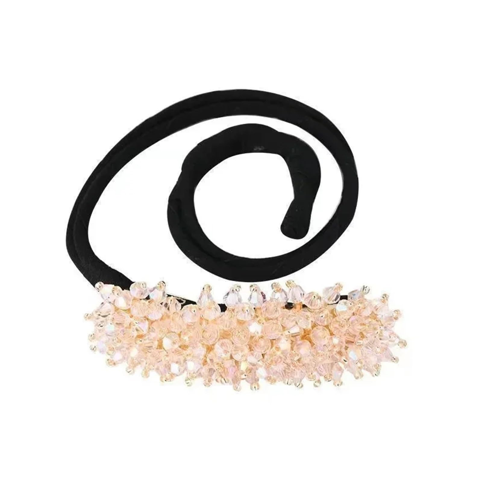2 pièces cristal magique chignon fabricant élégant bandeaux beignet épingle à cheveux bandes de femmes bricolage style bandeau outil accessoires(Color1)
