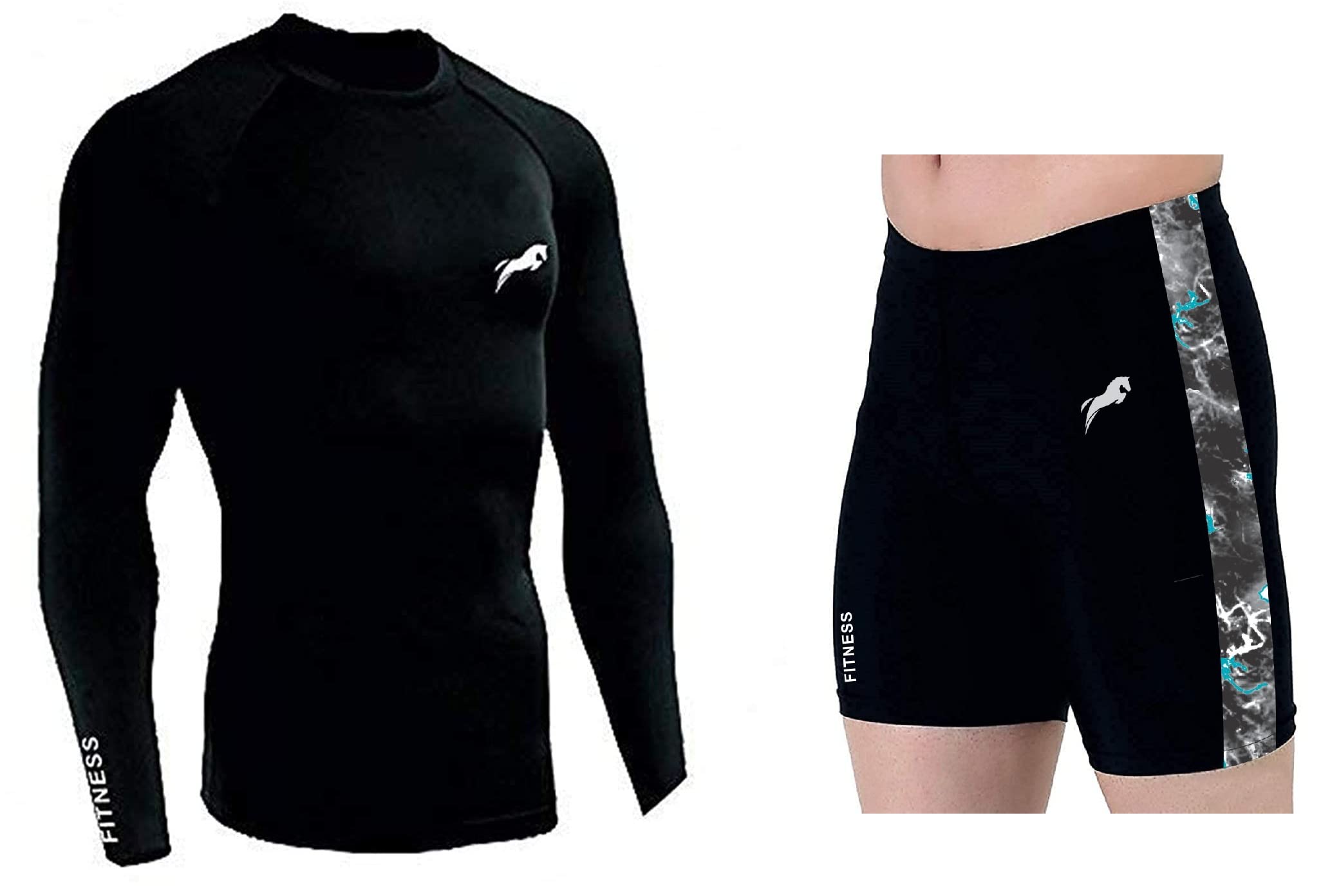 just rider Gym Compression Tshirt & Compression Shorts for Gym, Running and Other Activities-picture-10