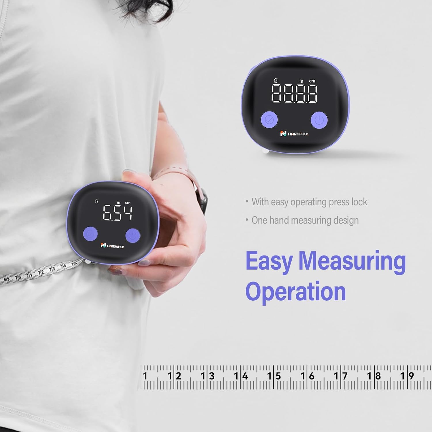 Fitdays Smart Body Tape Measure, Purple, 1.5 m - Image 2