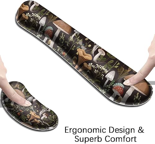 Miniatura 2 de MIBITRI Juego de alfombrillas para mouse y teclado, alfombrilla de mouse extendida para juegos + soporte ergonómico para reposamuñecas para teclado,