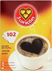 Filtro de Papel 3 Corações 102 Caixa 30 Unidades