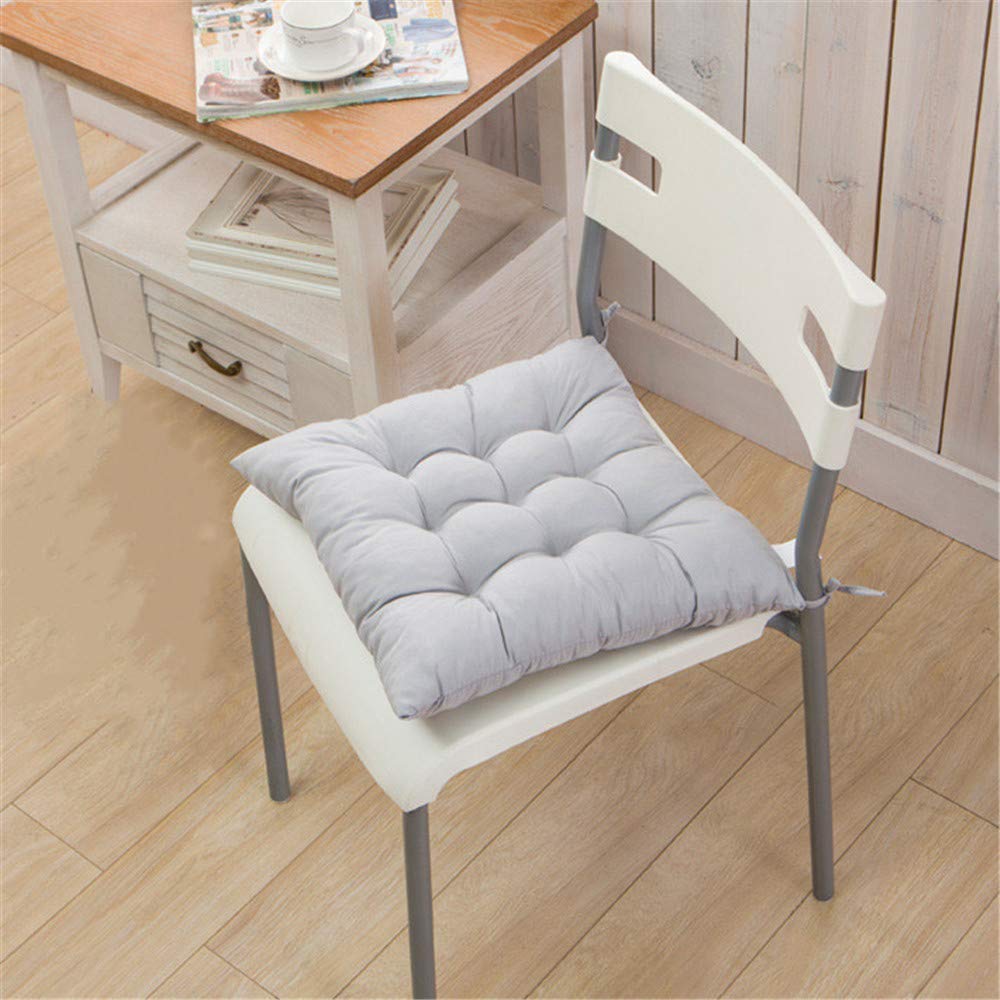 Coussin de chaise 40 x 40 cm gris lot de 6 galette de chaise avec attache