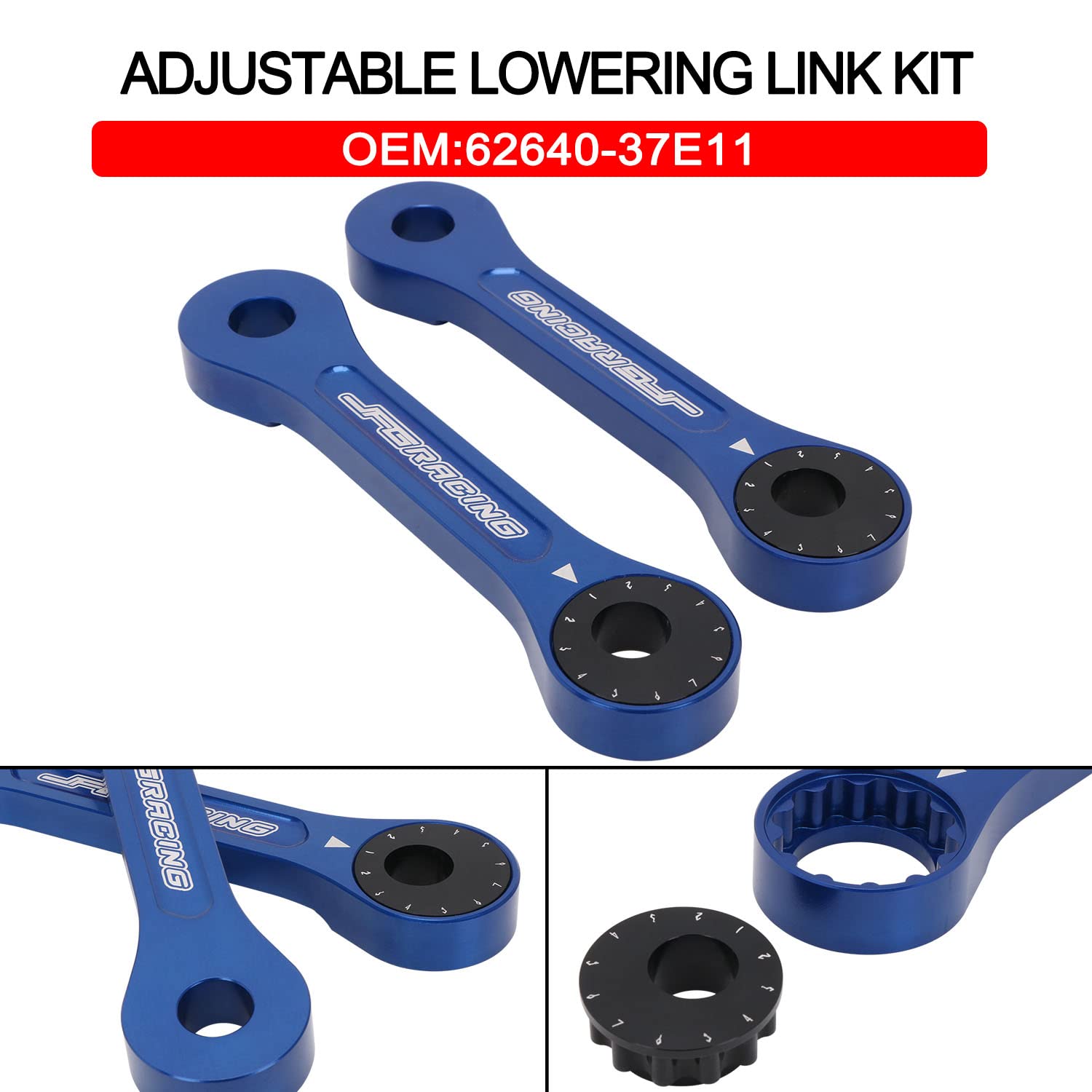 Amazon.com: JFG RACING Motorcycle Adjustable Lowering Link Kit For