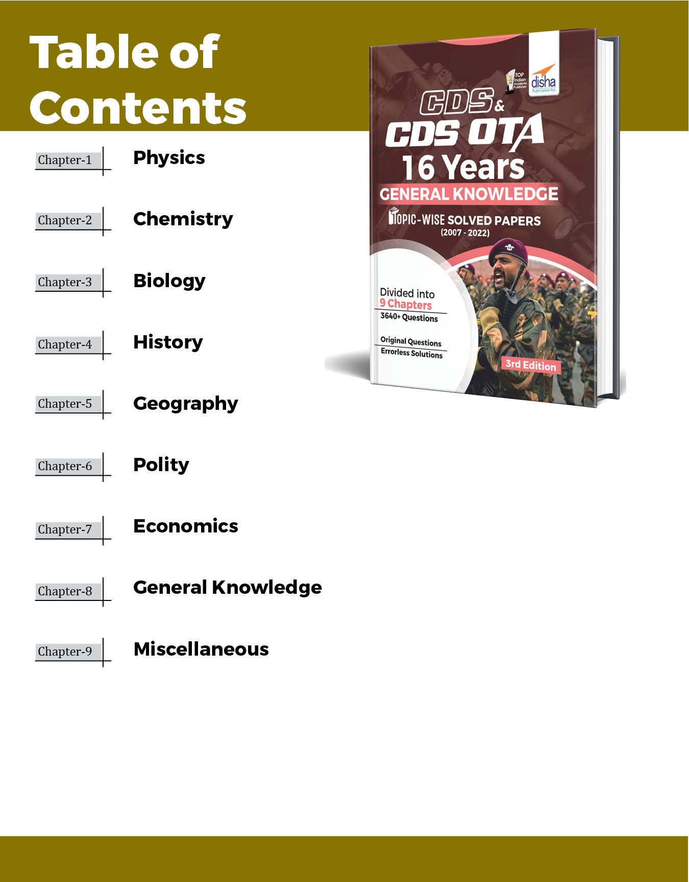 16 Previous Years CDS OTA English & General Knowledge Topic-wise Solved Papers (2007 - 2022) set of 2 Books - 7th Edition