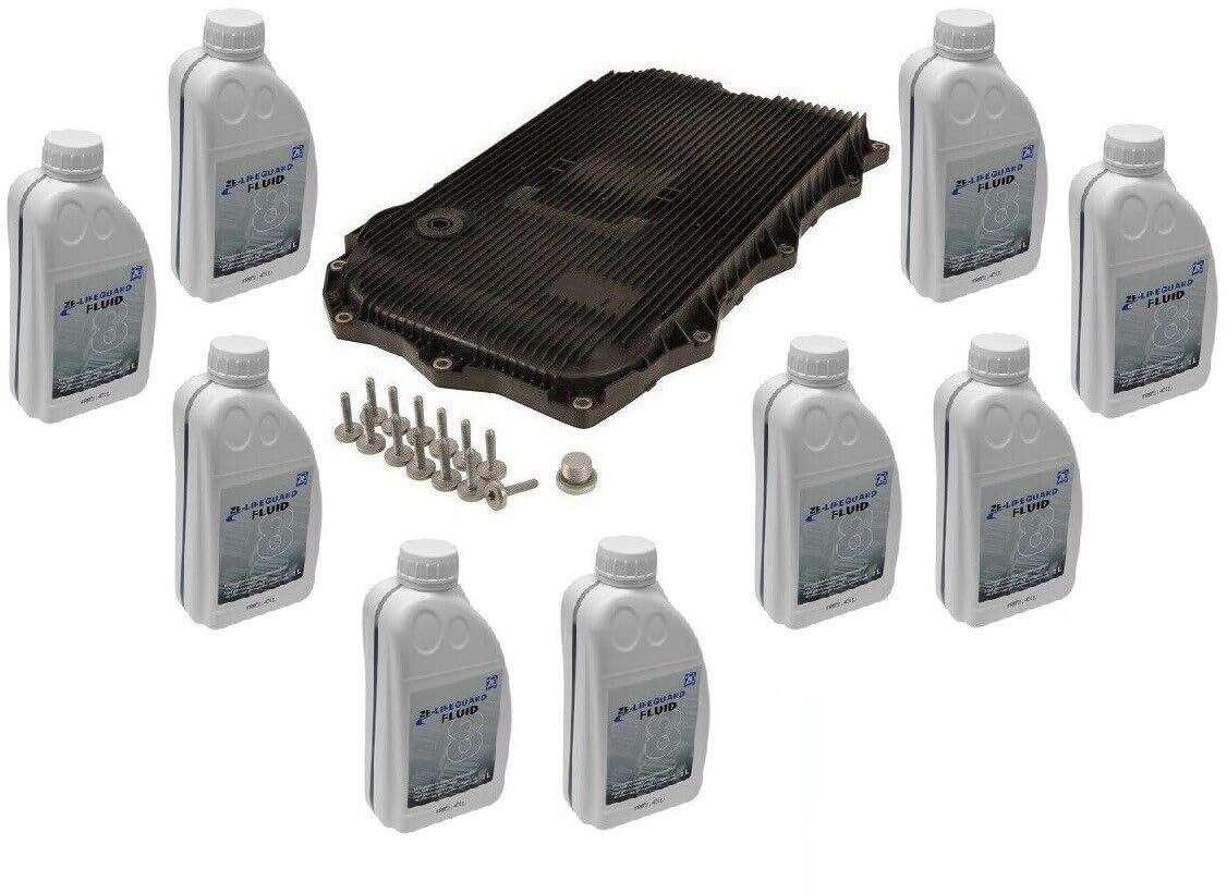 ZF 8HP AT Service Kit Oil Pan & Filter Kit Gasket Plugs 9L Fluid ATF For BMW