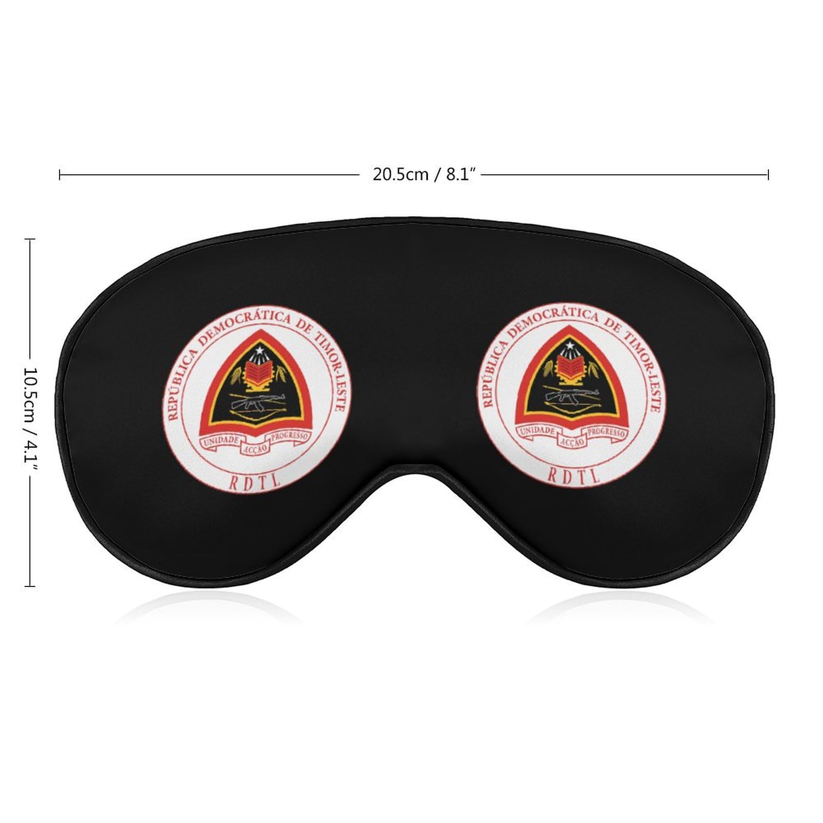 Coat of Arms of East Timor Sleep Mask Eye Shade Cover Adjustable Strap for Travel Lunch Break Women Men