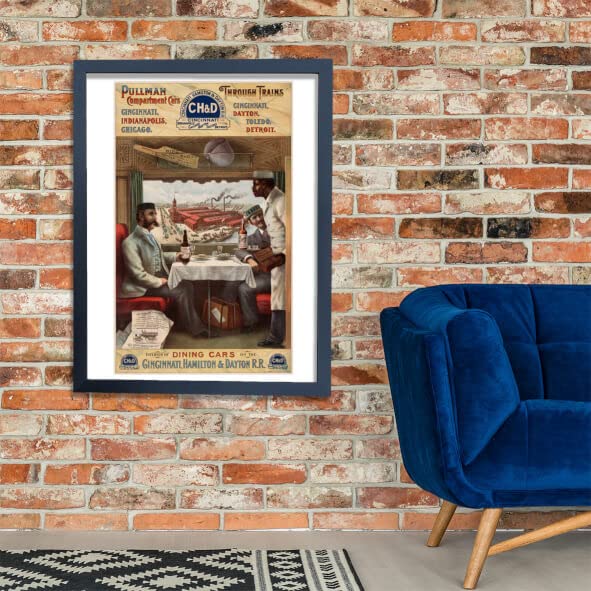Affiche Pullman compartment Cars souvenirs de voyage cadre moyen format - 2