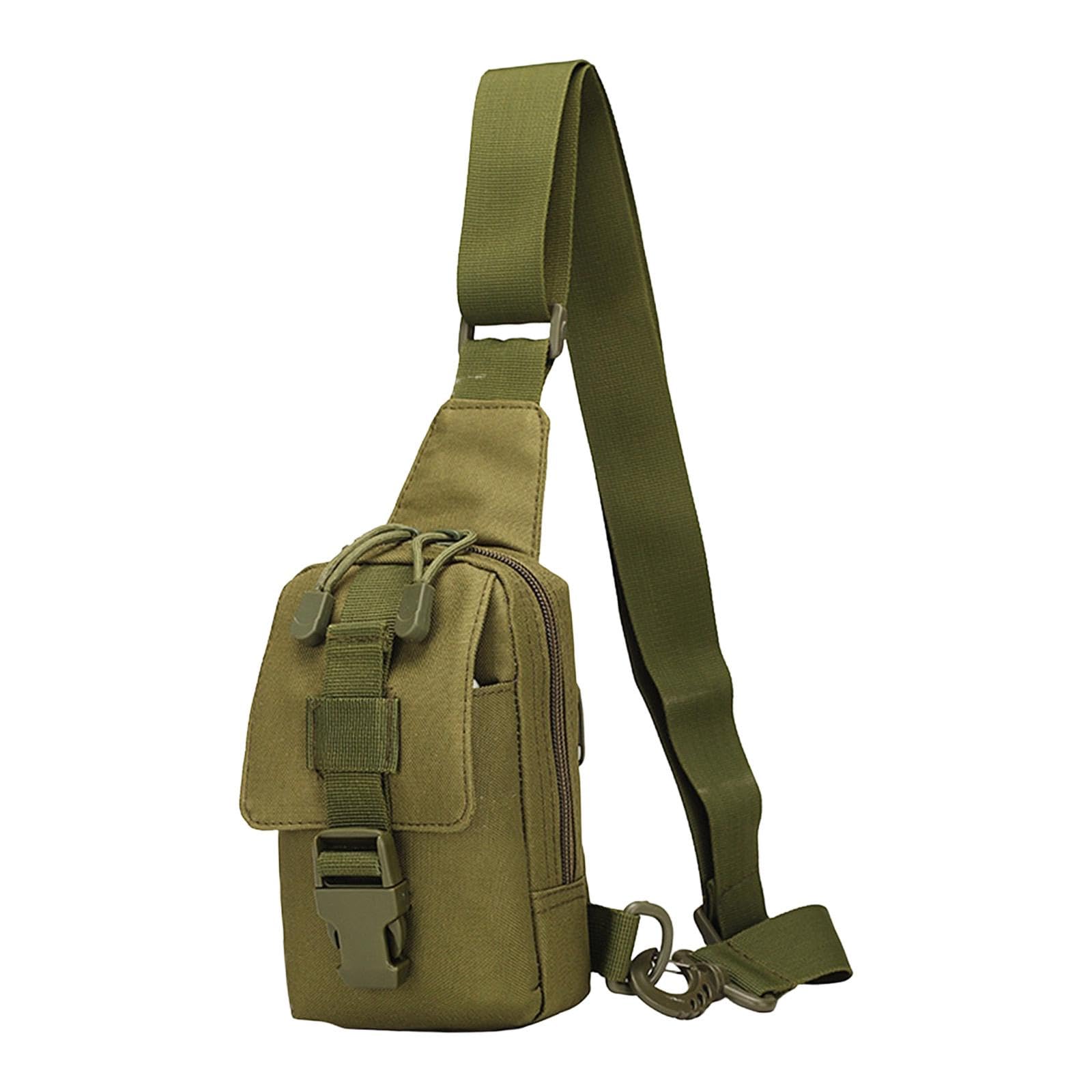 Sling Bag Shoulder Belt Daypack Backpack Fishing Backpacking Small Chest Bag Green-image-25
