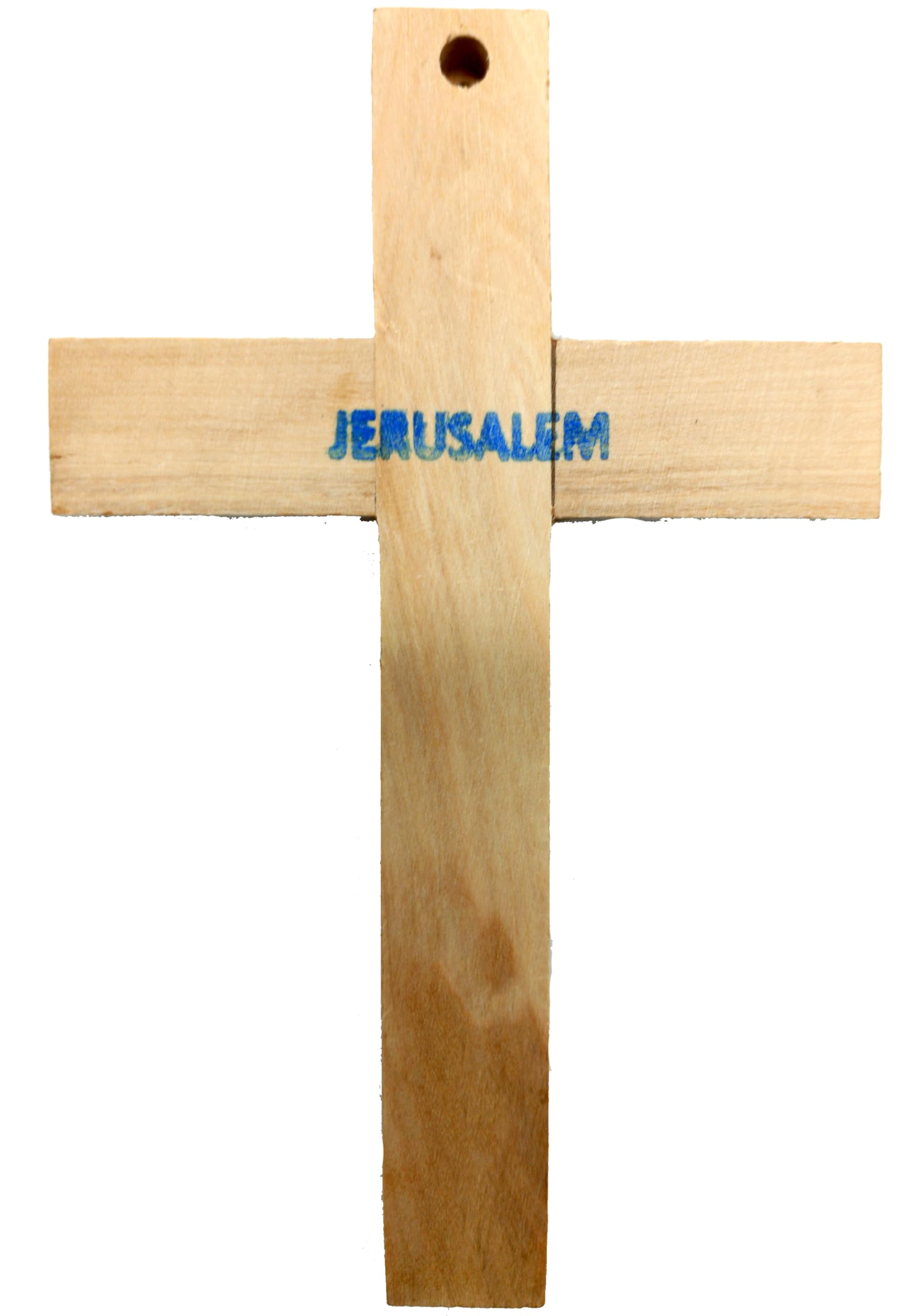 Cruz de pared lisa de madera de olivo de 6.2 Cruz colgante hecha a mano cristiana de Belén Tierra Santa Decoración de regalo CRS052 4
