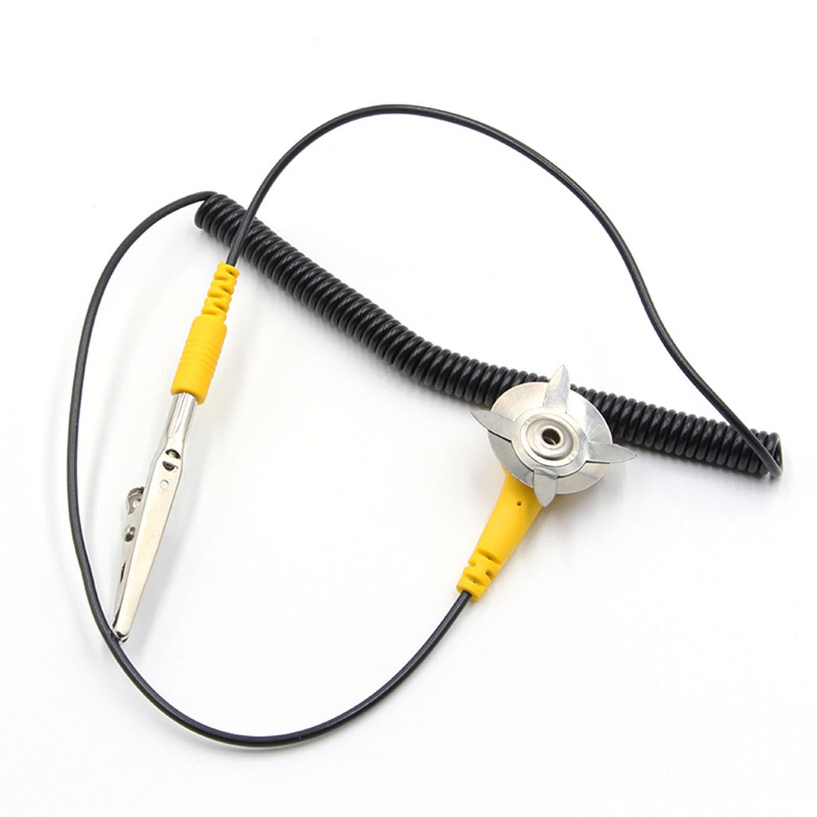 Electrostatic Grounding Wire Anti Statics Spring Grounding Wire Electrostatic Adjustable 180cm Cord Workbenches Statics Protections Tool