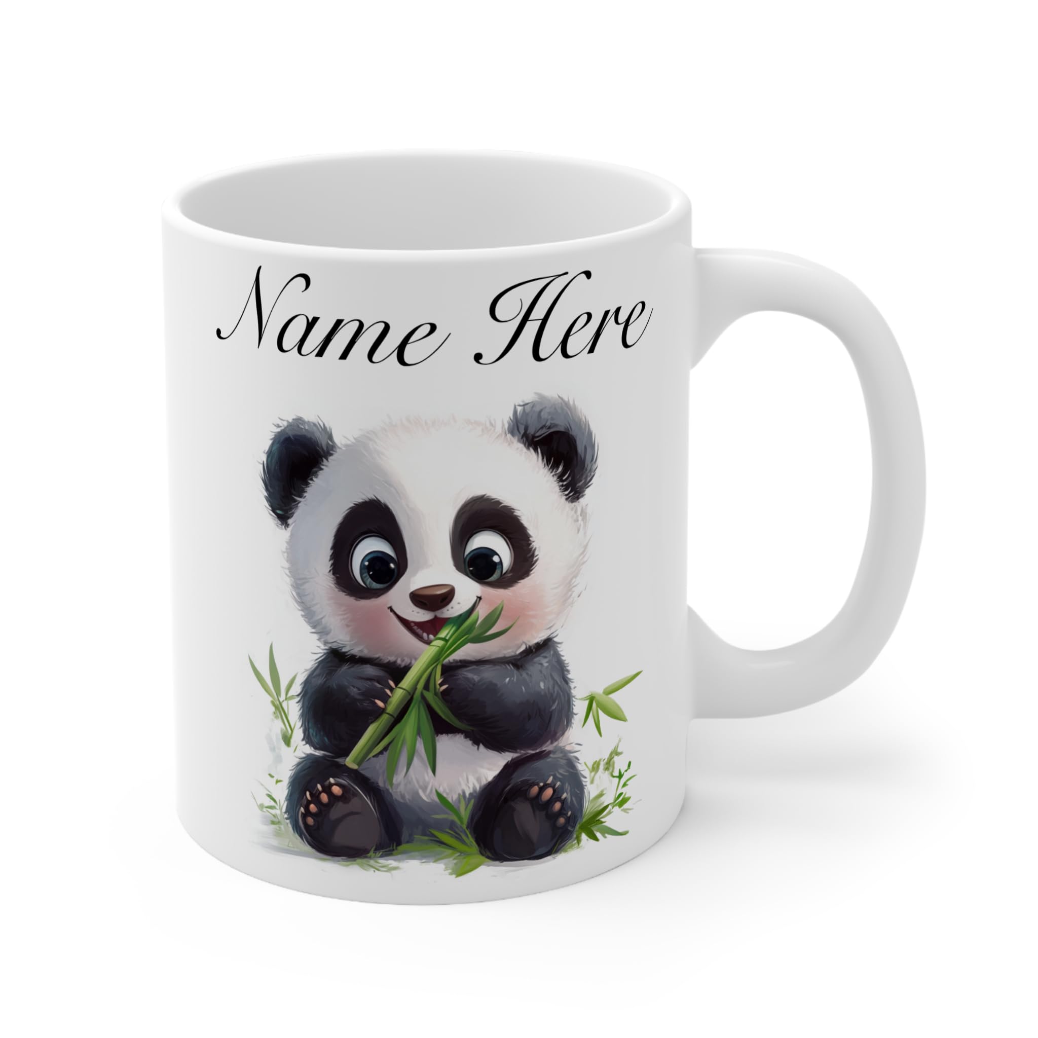 Personalised Panda Mug with Name, Cute Panda Gift for Mum, Wife, Girlfriend, Custom Animal Coffee Cup, Birthday Christmas Gift for Her (White 11oz, Mug) — image 1