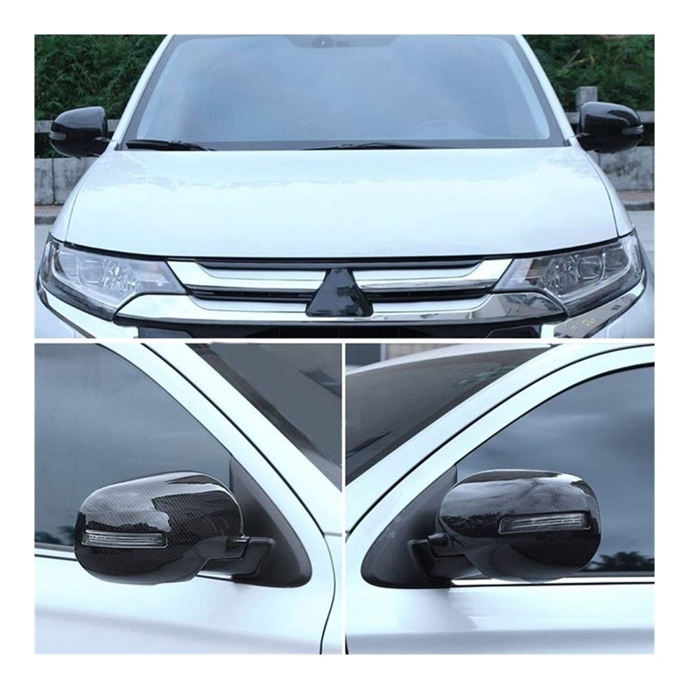 Osłona lusterka bocznego drzwi samochodu ABS z włókna węglowego, listwy wykończeniowe, do Mitsubishi, Outlander 2016-2019