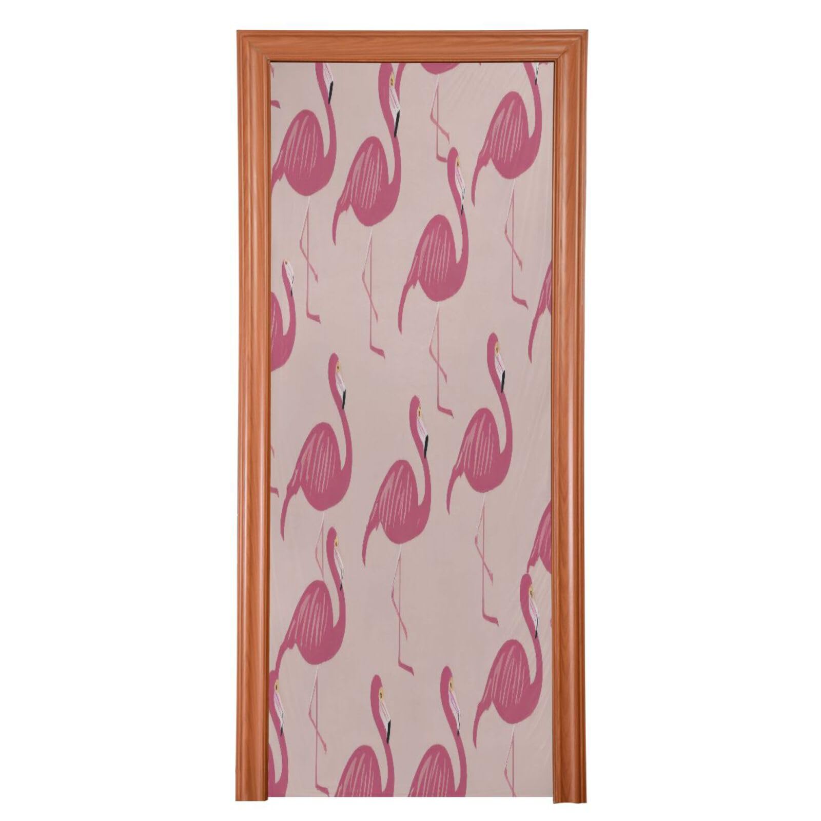 FLildon Elegant Flamingos Door Cover Decoration, Party Accessory Porch Decor for Festive Ornament Room Door Covers 32 x 79 Inch