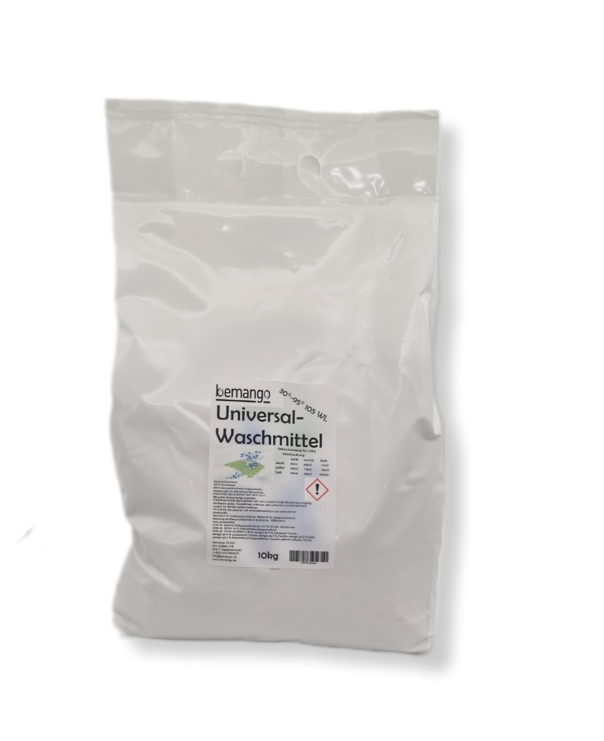 Waschpulver Phosphatfrei, 2 x 10 kg, ca. 200 Waschladungen | Frischeduft, Bleichmittel auf Sauerstoffbasis, Für alle Wäschearten, 30-95°C