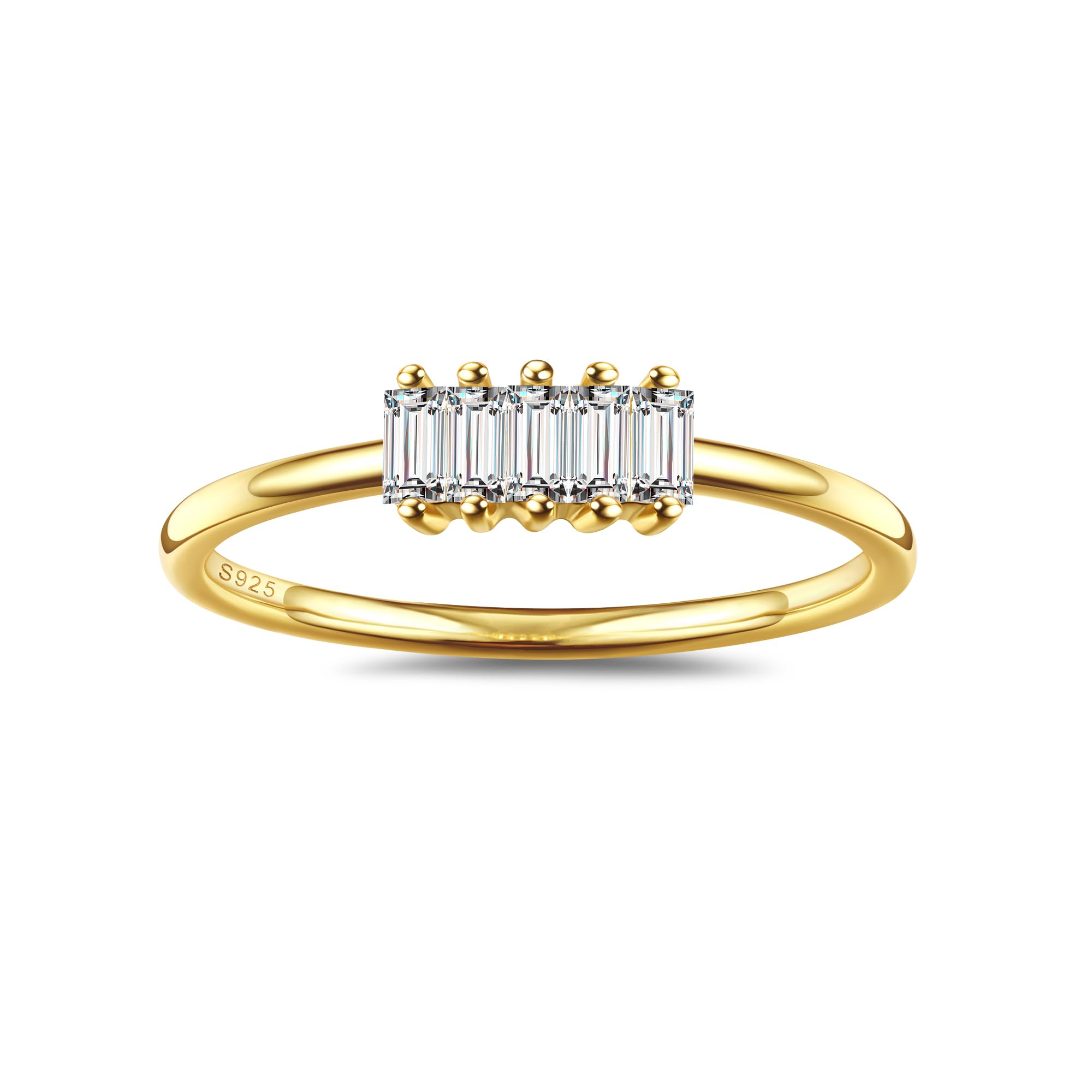 WBDWWTD MILACOLATO 925 Sterling Silber Ringe für Damen, Verlobung, Goldringe, Ewigkeitsversprechen, Zirkonia-Ringe für Jahrestag, Hochzeit, Größen L bis V