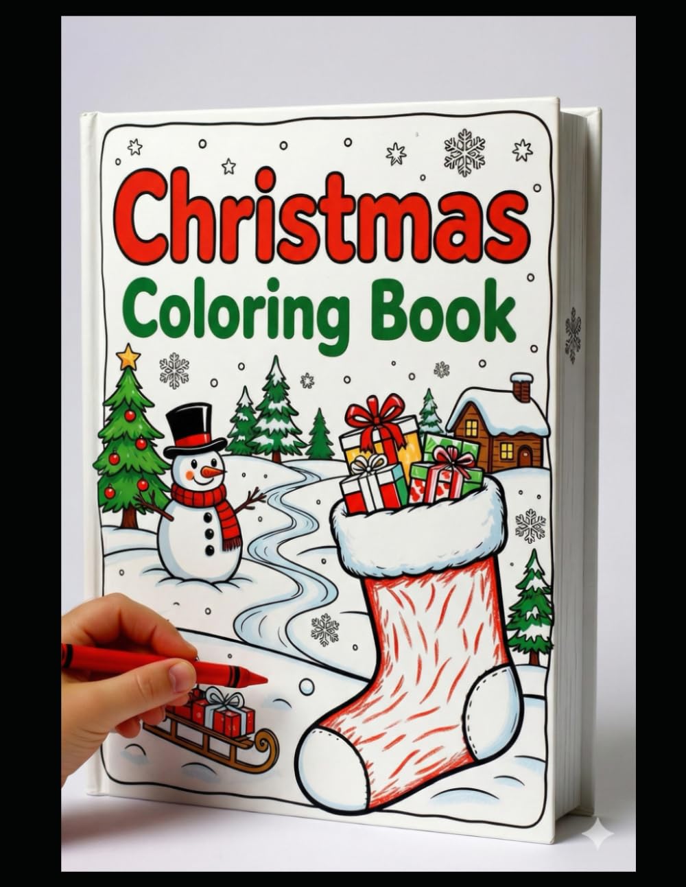 Merry Christmas – Easy & Cute Coloring Book for Kids (Ages 4–8): 30 Fun and Adorable Holiday Coloring Pages