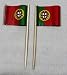 Produktbild Buddel-Bini Party-Picker Flagge Portugal Papierfähnchen in Profiqualität 50 Stück 8 cm Offsetdruck Riesenauswahl aus eigener Herstellung