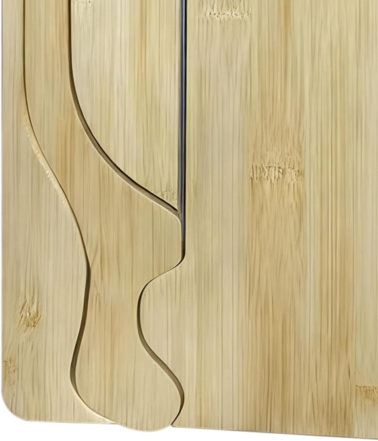 Manual Loaf Slicing Tool – Curved Steel Blade, Solid Wood Cutting Board Kit, Handheld Bakery Chopper | Artisan Pastry Preparation For Cafes Condos Brunch Counters Bakeries Family Dining