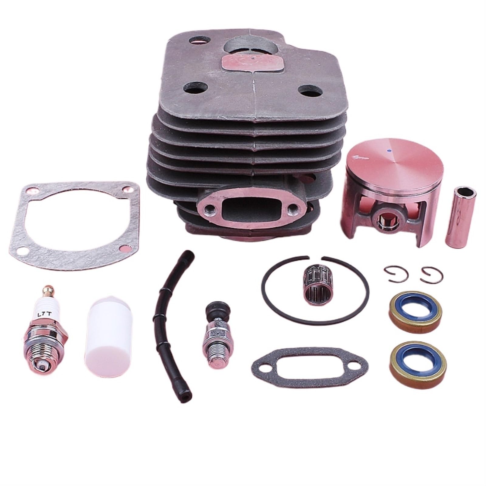 Kit de pistón de Cilindro de 2.047 in, for Husqvarna 268 272 272XP línea de Filtro de Combustible Junta de Sello de Aceite cojinete Motosierra Pieza de Repuesto Pistón de Cilindro de jardín