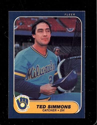 Miniatura 1 de 1986 FLEER #503 TED SIMMONS NMMT BREWERS HOF