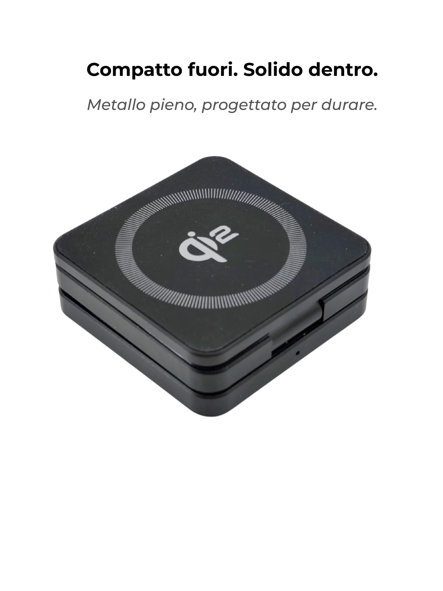 Caricatore Wireless 3-in-1 in Alluminio - Qi2 Certificato con Caricatore 20W, Cavo USB-C e Custodia – Compatibile MagSafe iPhone, Apple Watch, AirPods