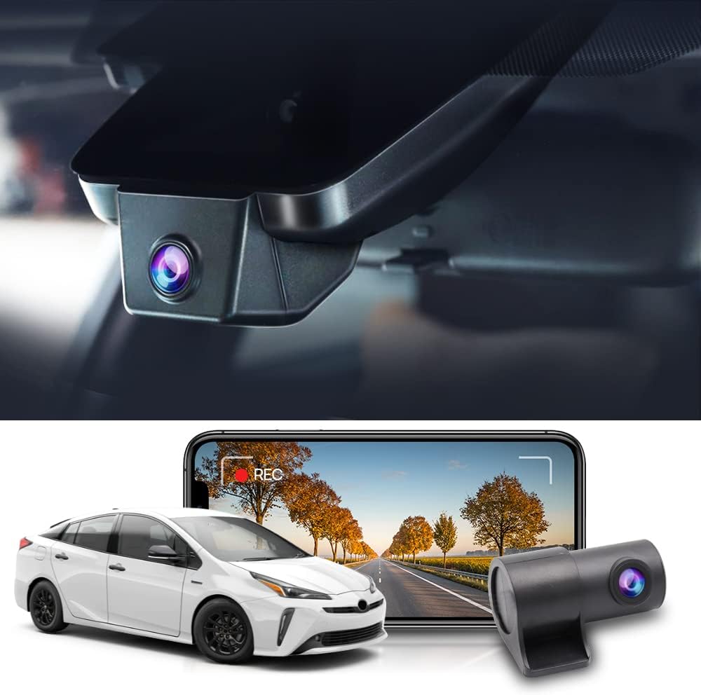 Fitcamx 4K Dash Cam Suitable for Toyota Prius 2018-2022 (Part No#86466-47021) Gen4/XW50, Integrated OEM Look, UHD 2160P Video, Built-in WiFi & APP, Loop Recording, G-Sensor, Plug & Play, 64GB Card