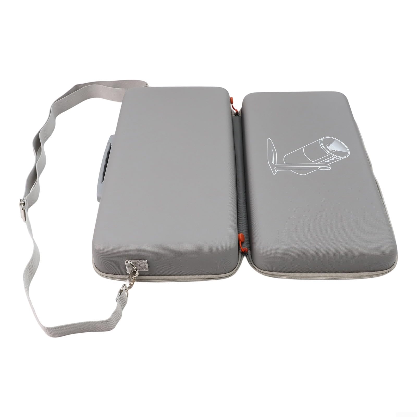 Funda rígida de viaje para proyector XGIMI MoGo 4 (2025), material de poliuretano y EVA, almacenamiento protector de transporte con compartimentos con cremallera, color gris