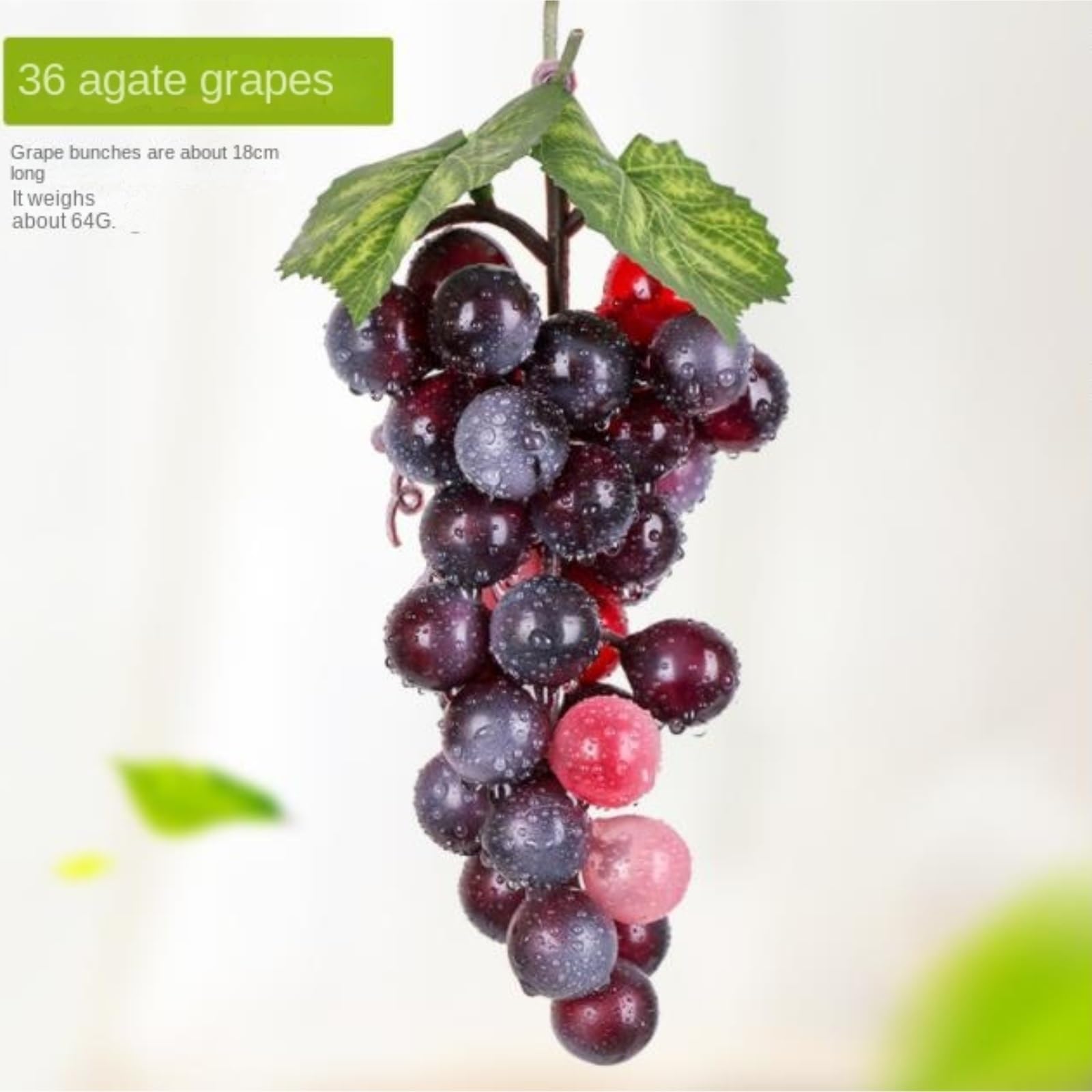 Set di Frutta Finta 2 Pezzi di UVA Artificiale Finta, Modelli Frutta Realistici for La Decorazione per Interni Esterni