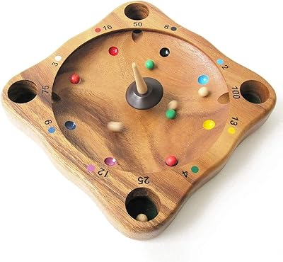 La Roulette Pazza Gioco educativo in legno massiccio con trottola. A partire di 5 Anni – Marca Francese Le Délirant®, eco-responsabile, norme CE – Calcolo Mentale – fortuna – con una trottola magica