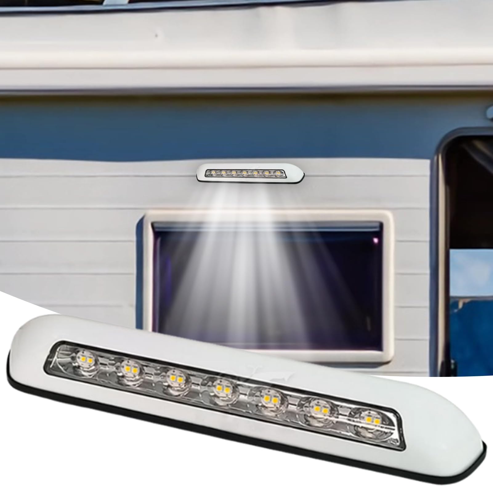 Plafoniera LED Campervan Impermeabile Luce Esterna RV per Rimorchio Barca Trailers