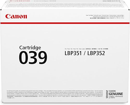 Miniatura 1 de Canon Cartucho de tóner negro 039 original compatible con LBP351dn, LBP352dn