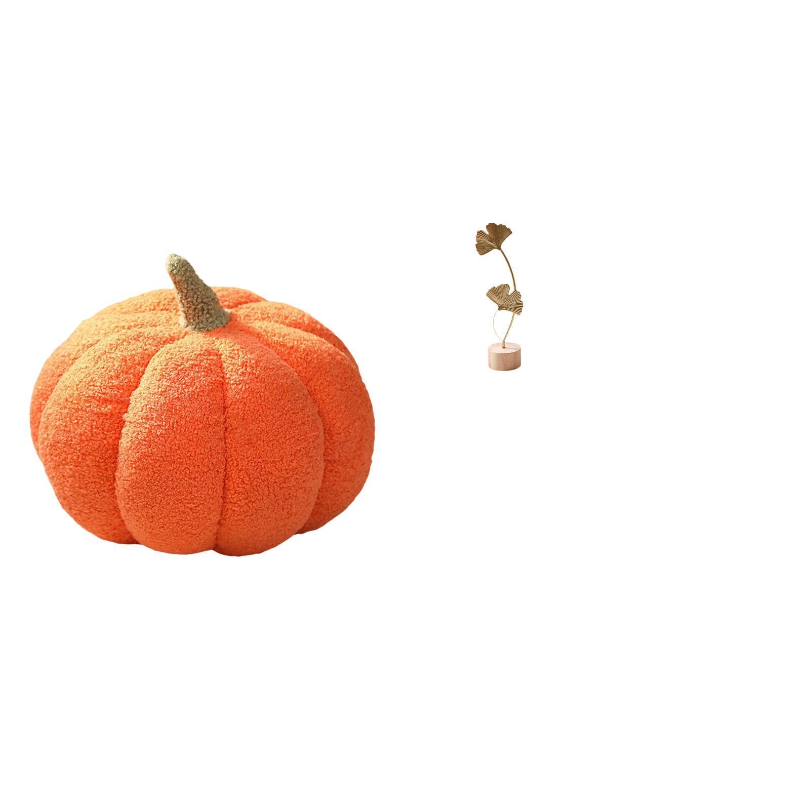 Halloween Pumpkin Pillows Leaf Sculpture Metal Statue Stuffed Pillow Decoration Plush Decorative Sofa Cushion for Bed Bedroom Room Decor Shaped Figurine Crafts Nordic Creative Ornament-image-29
