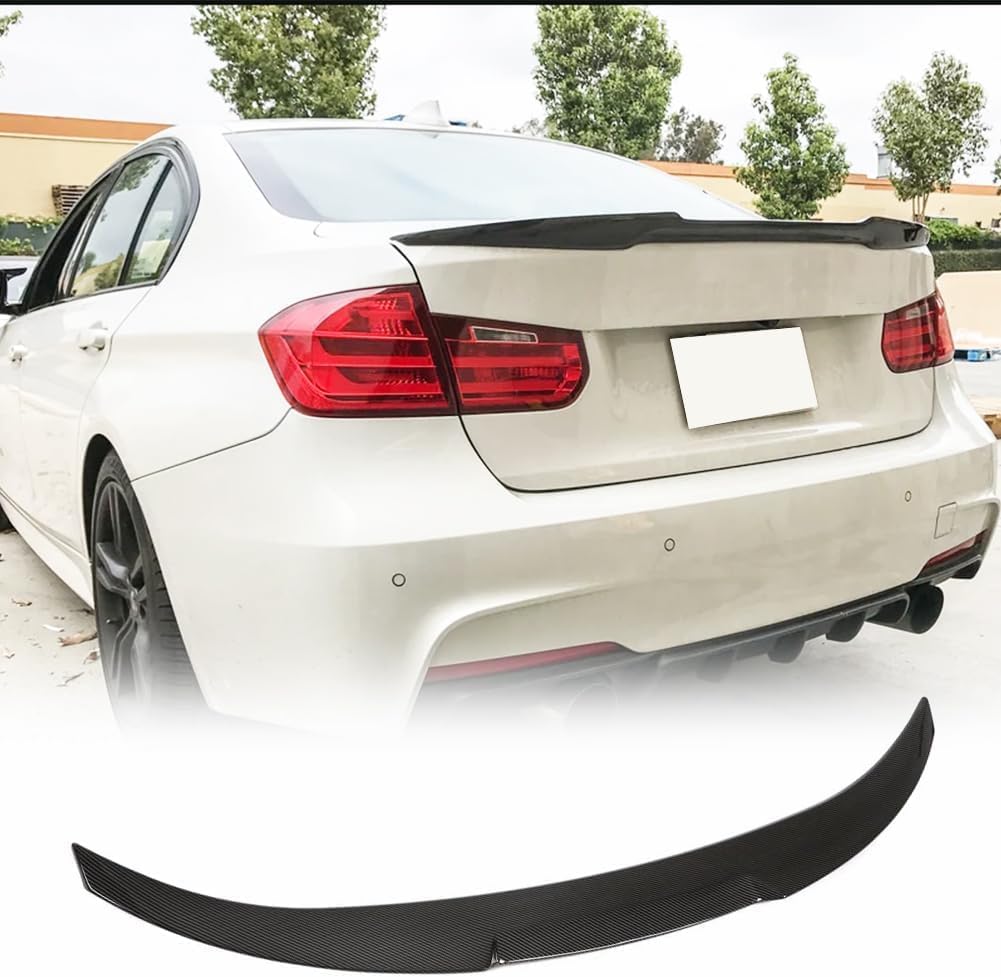 Heckspoiler für BMW 3er-Serie F30 320i 325i 328i 335i 340i Limousine 2012–2018, schlagfester ABS-Kunststoff, hochfester Kofferraumspoilerflügel (Kohlefaser-Muster)