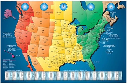 American Time Zone Map Amazon.com: Imageability North America Laminated Gloss Time Zone Area Code  Map With Reverse Lookup, Large Wall Size 24 By 35 Inches